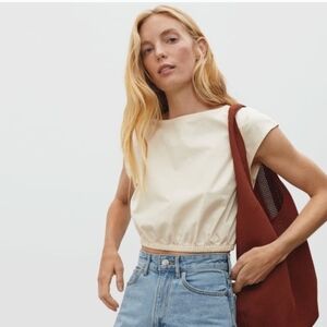 Everlane Cream Crop Top